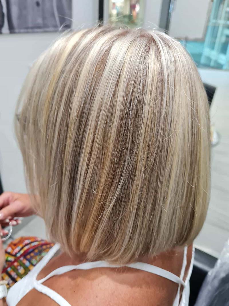 coupe femme blonde salon de coiffure prilly lausanne institut de beauté lausanne
